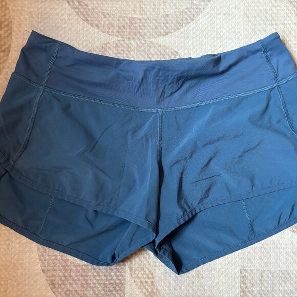 Lululemon Speed Shorts (Size 6) Blue - Vintage - EUC - Picture 1 of 3